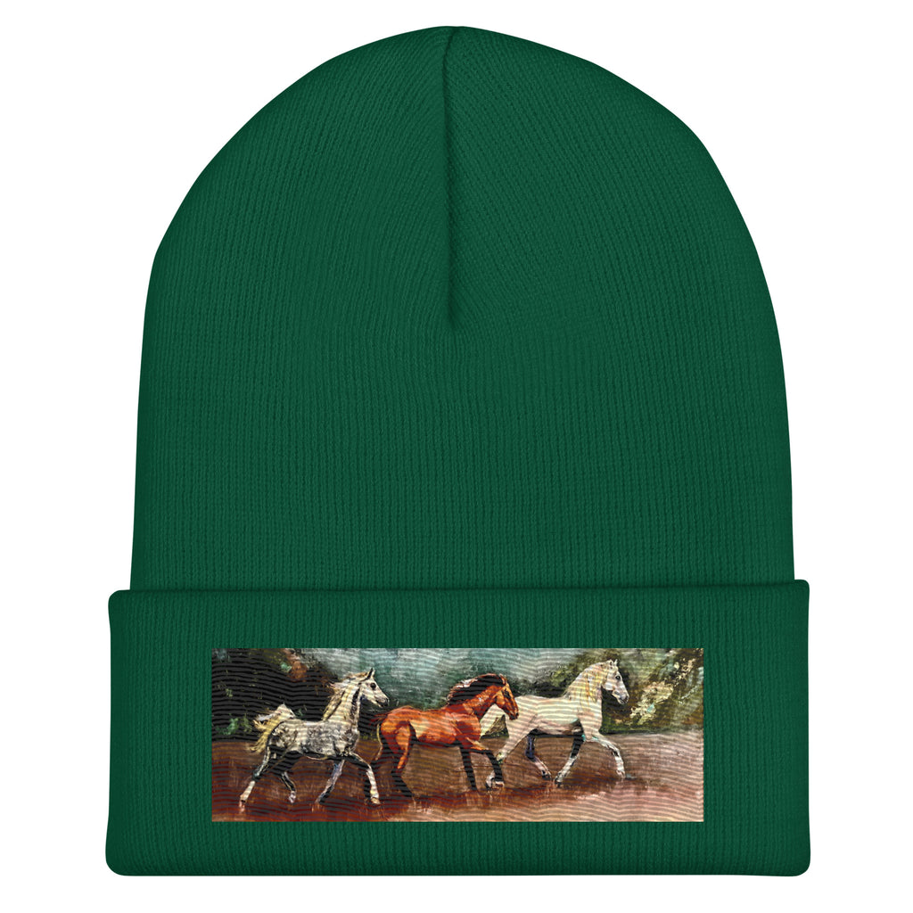 Tranquil Horizon Walk Cuffed Beanie - Spruce image