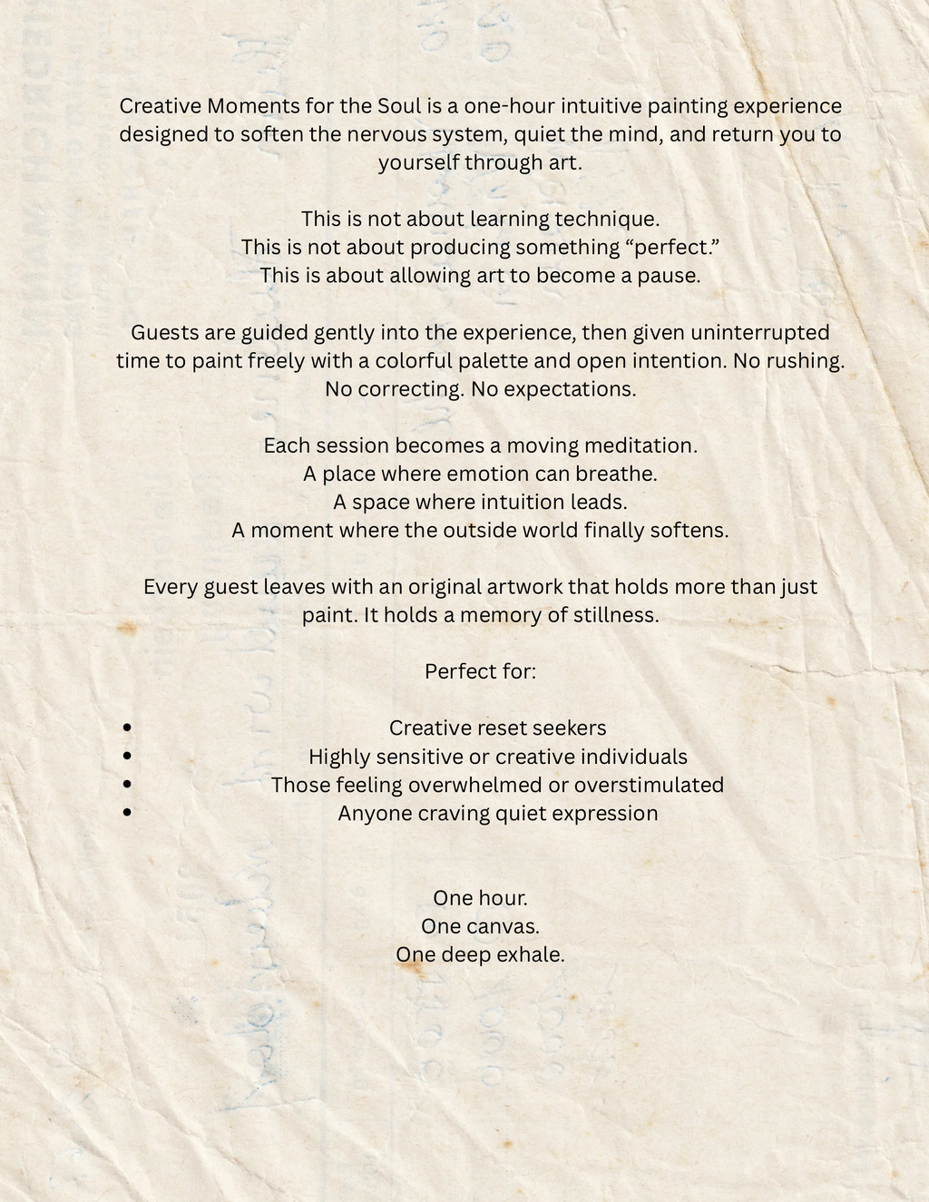 Creative Moments for the Soul Painting Experience Bisbee Senior Center