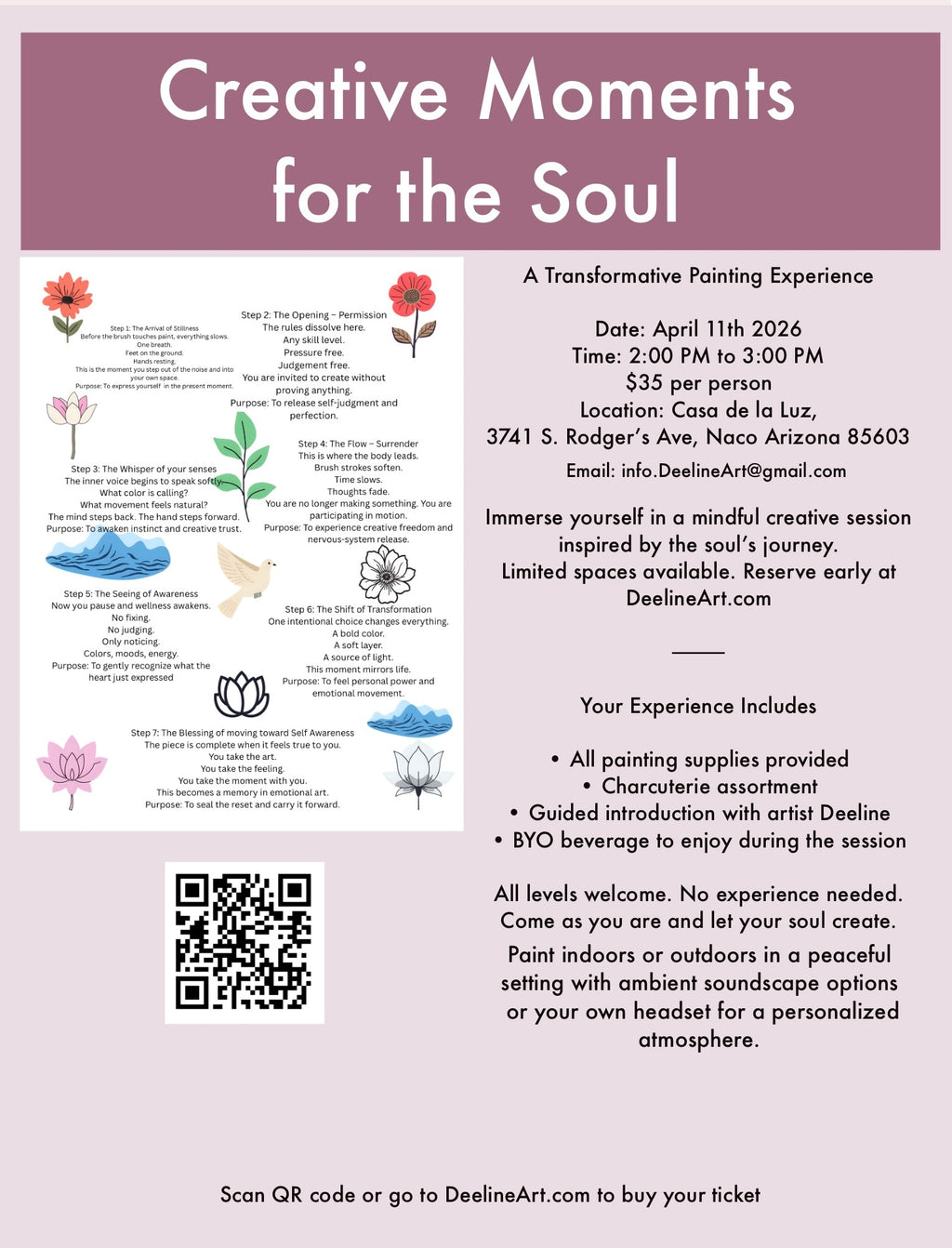 Creative Moments for the Soul Painting Experience @ Casa de la Luz